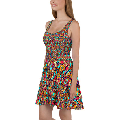 DMV 0614 Psy Artsy Skater Dress