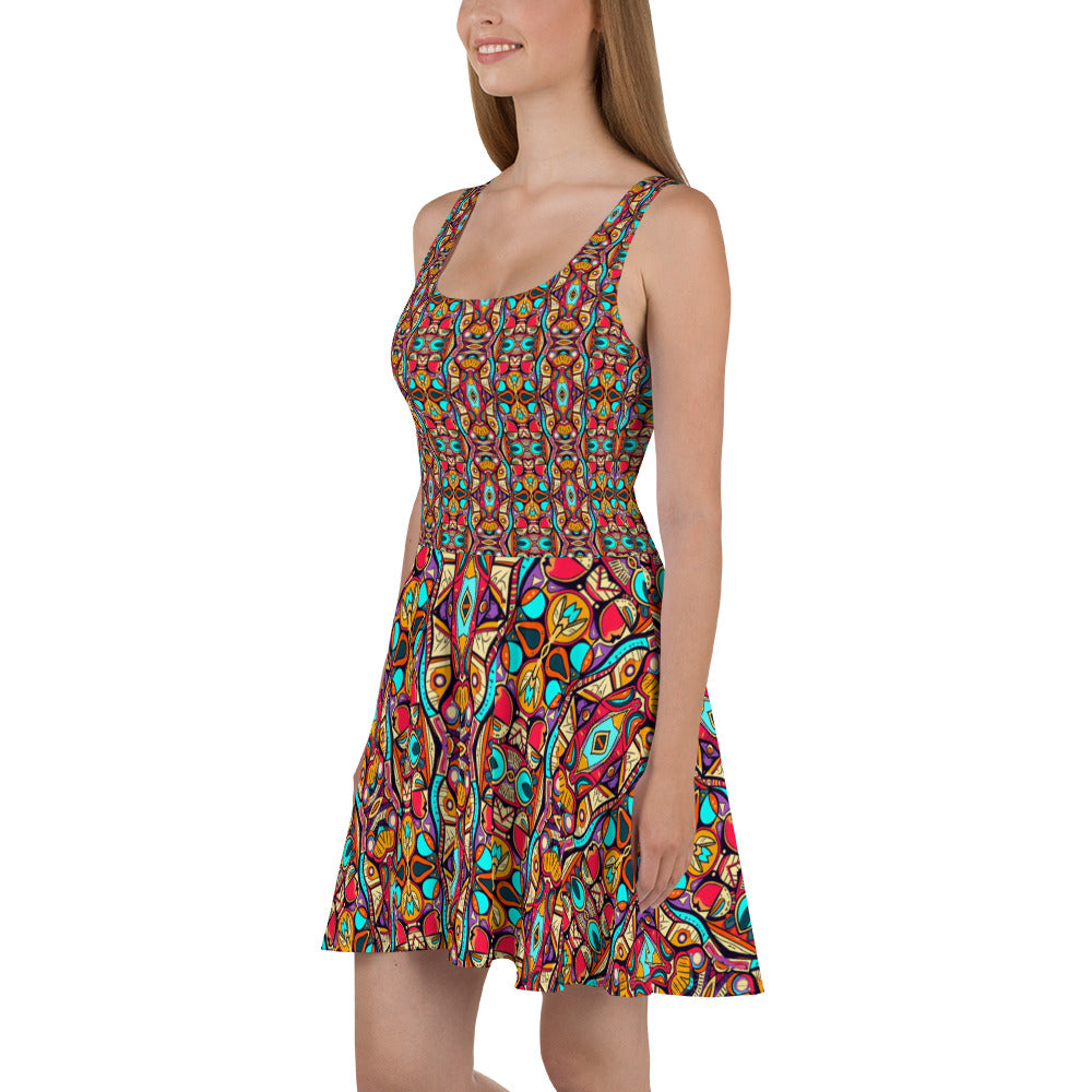 DMV 0614 Psy Artsy Skater Dress