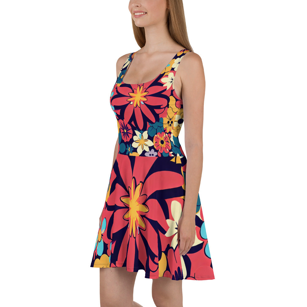 DMV 0392 Floral Skater Dress