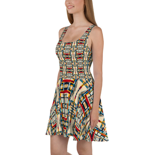 DMV 0352 Geo Boho Skater Dress