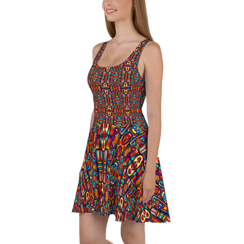 DMV 0549 Psy Artsy Skater Dress