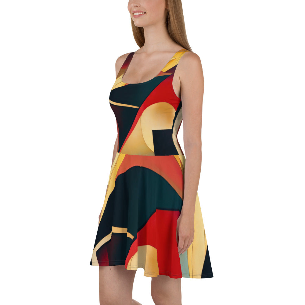 DMV 2079 Abstract Art Skater Dress