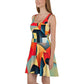 DMV 1617 Abstract Art Skater Dress