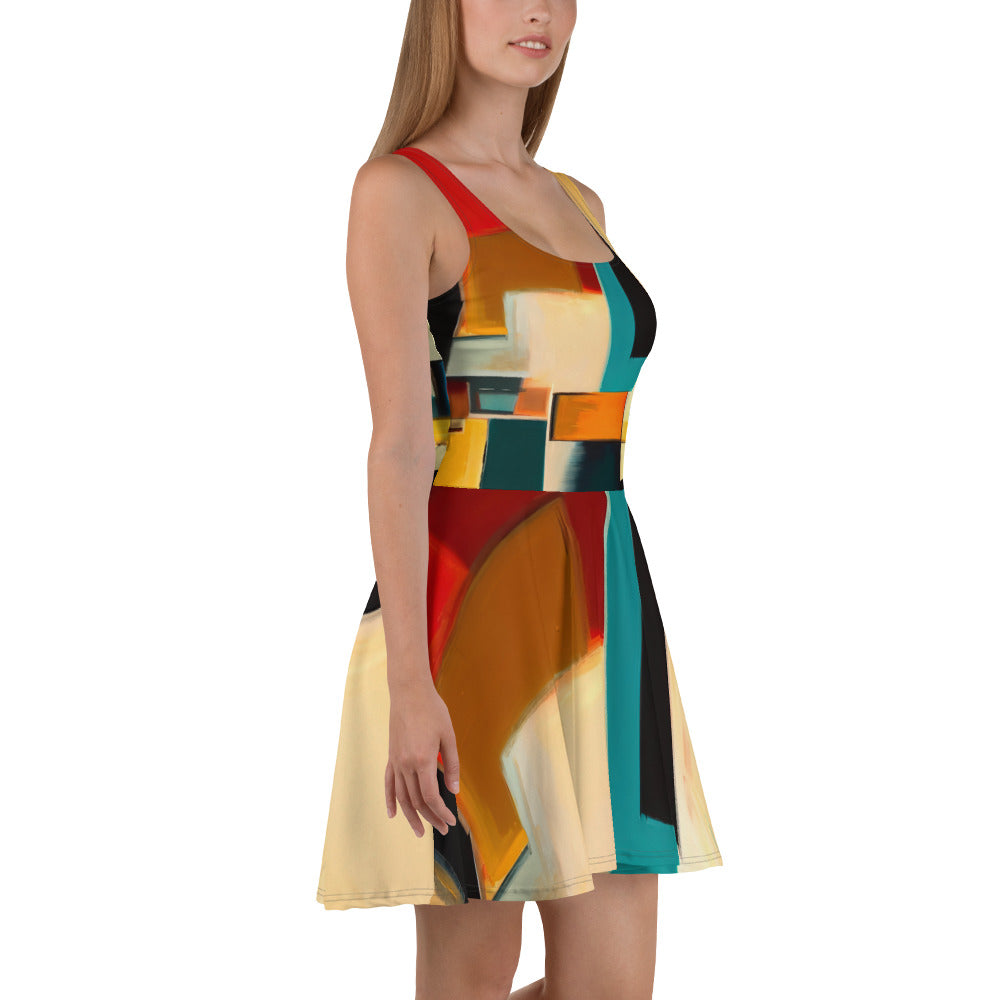 DMV 0282 Abstract Art Skater Dress