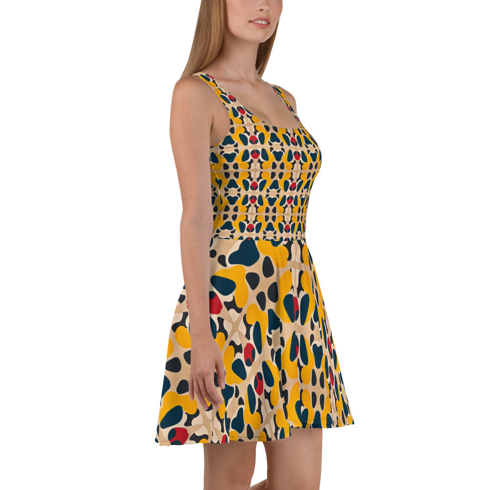 DMV 0236 Vintage Artsy Skater Dress