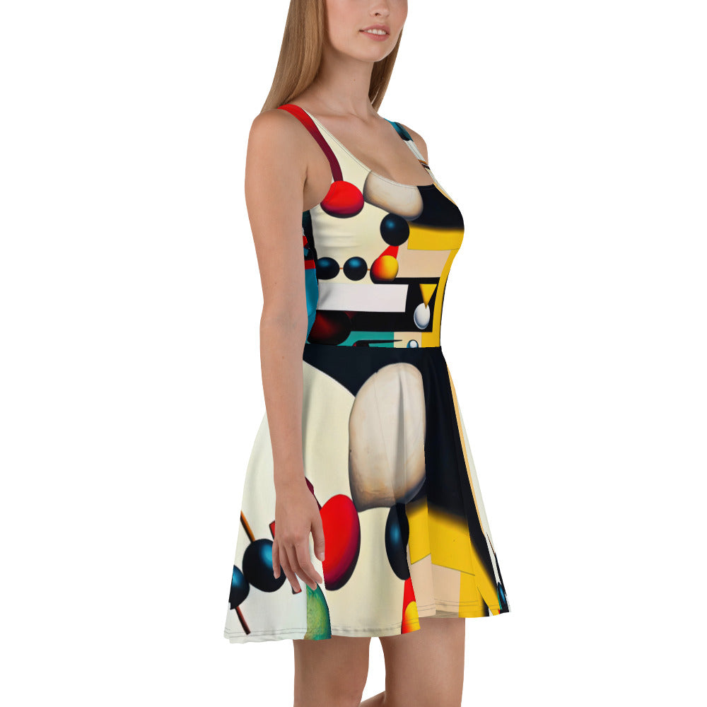 DMV 0055 Retro Art Skater Dress