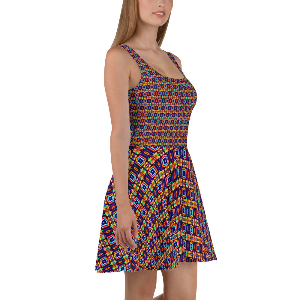 DMV 0041 Chic Boho Skater Dress