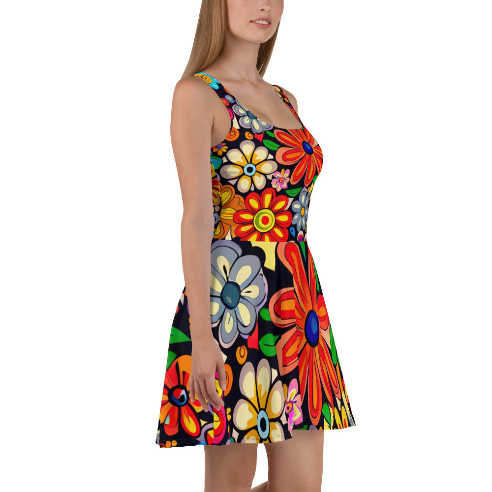 DMV 0018 Floral Skater Dress