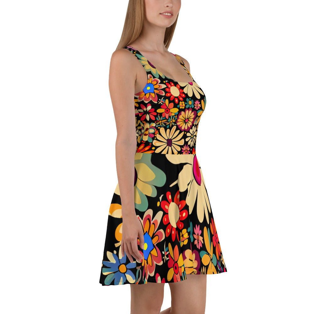 DMV 0101 Floral Skater Dress