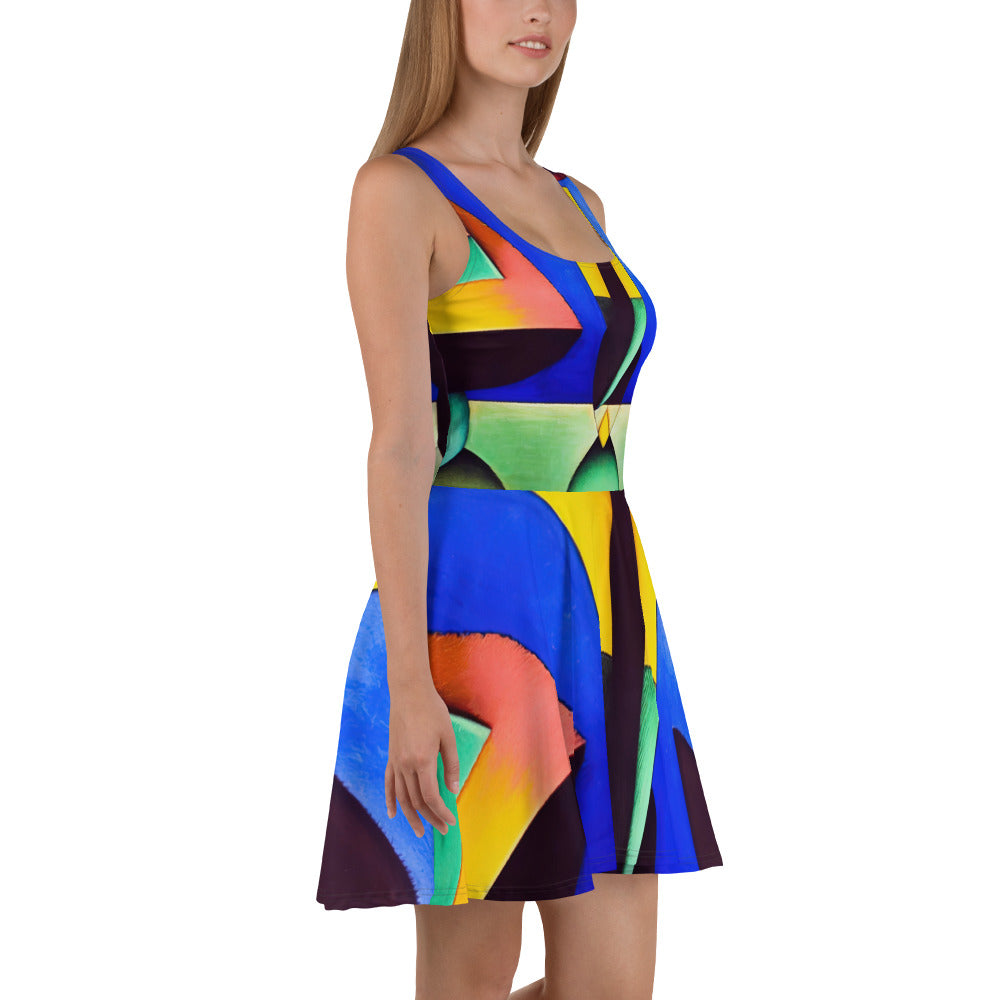 DMV 0255 Retro Art Skater Dress