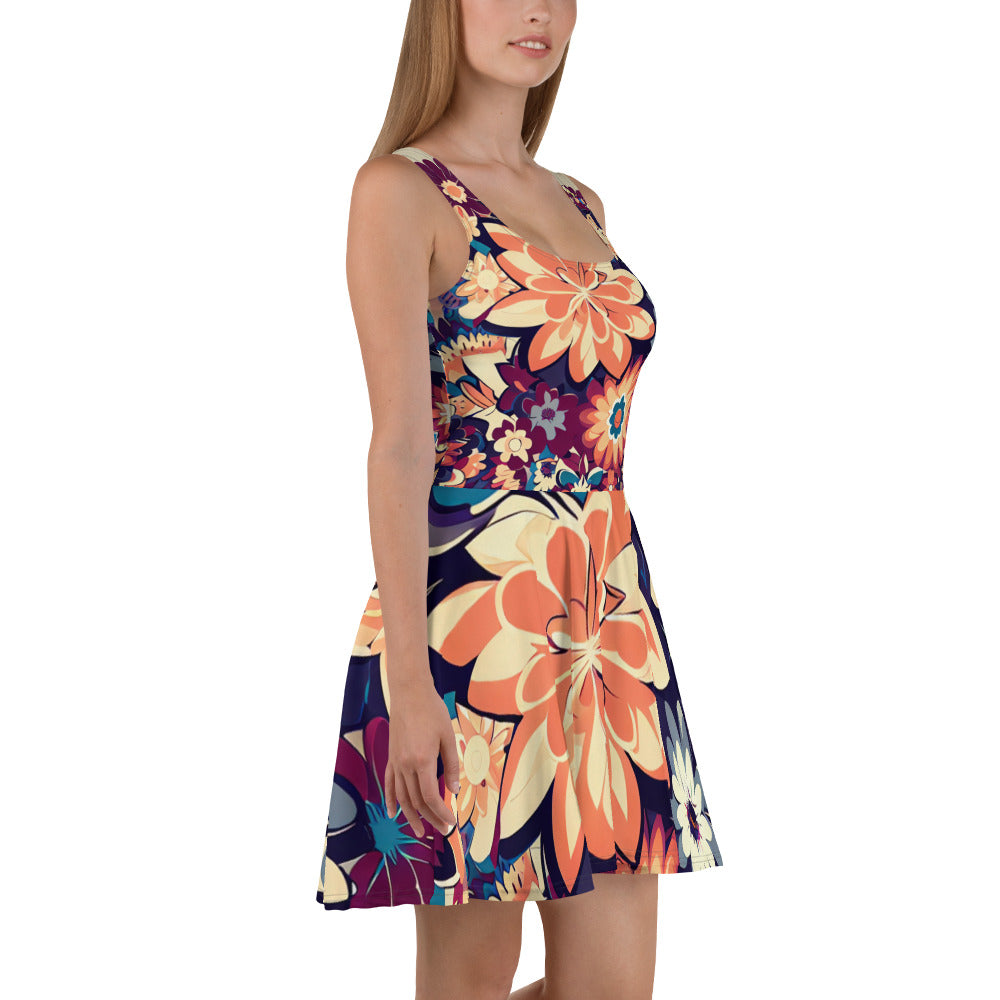 DMV 0253 Floral Skater Dress