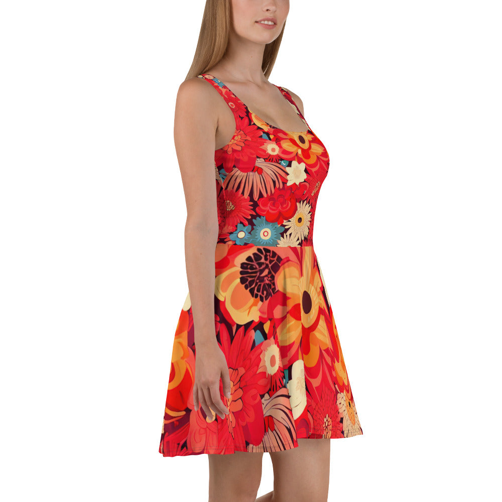 DMV 0105 Floral Skater Dress