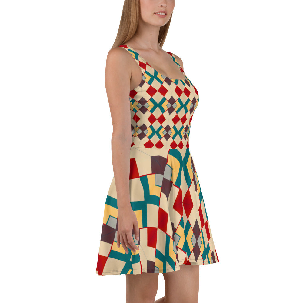 DMV 0129 Classic Boho Skater Dress