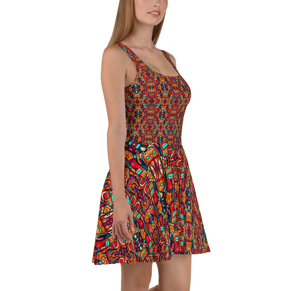 DMV 0110 Psy Artsy Skater Dress