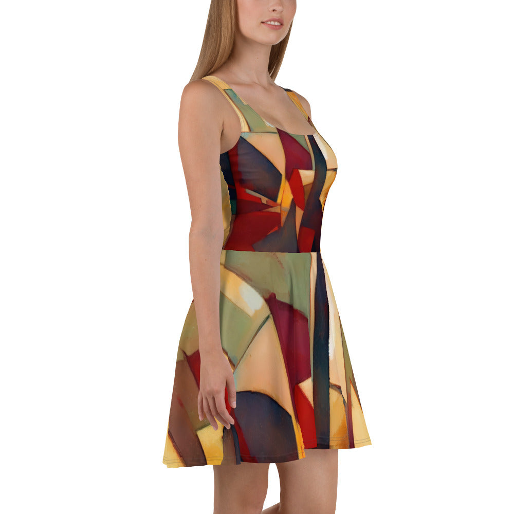 DMV 0251 Abstract Art Skater Dress