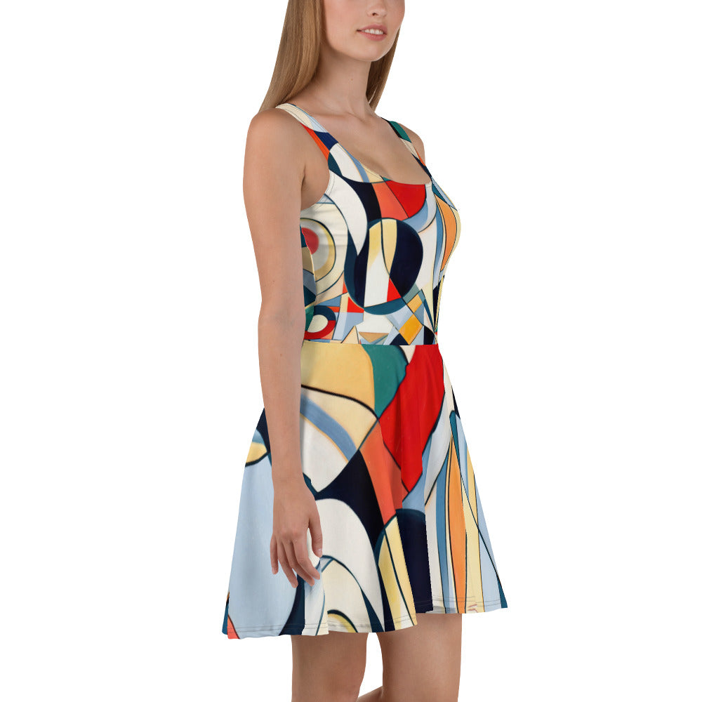 DMV 0144 Abstract Art Skater Dress