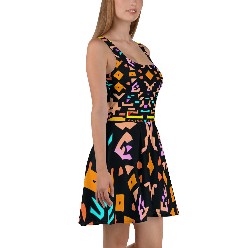 DMV 0147 Boho Skater Dress