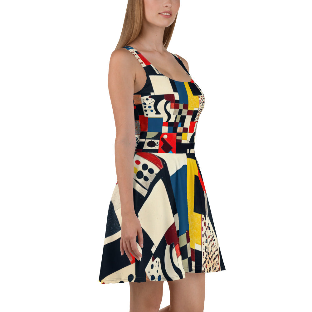 DMV 0141 Retro Art Skater Dress