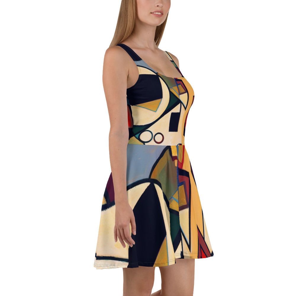 DMV 0168 Abstract Art Skater Dress