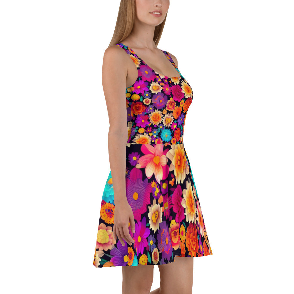 DMV 0192 Floral Skater Dress