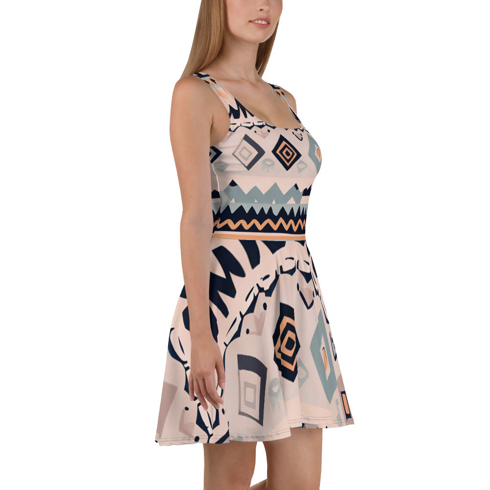 DMV 1345 Boho Skater Dress