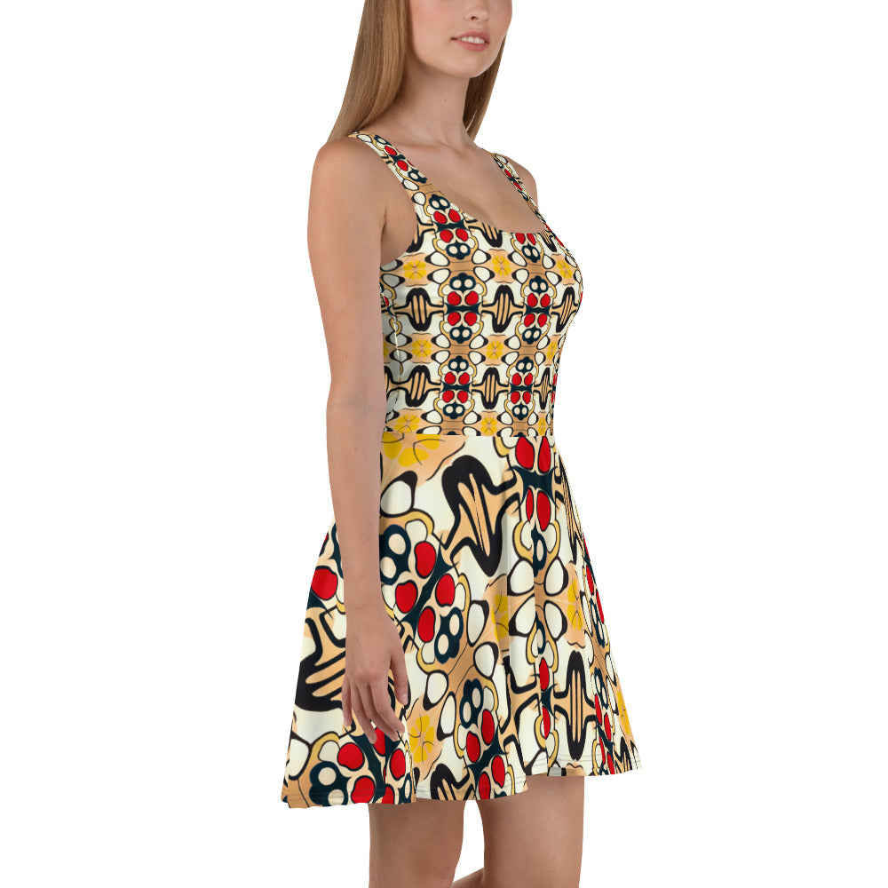 DMV 0204 Vintage Artsy Skater Dress