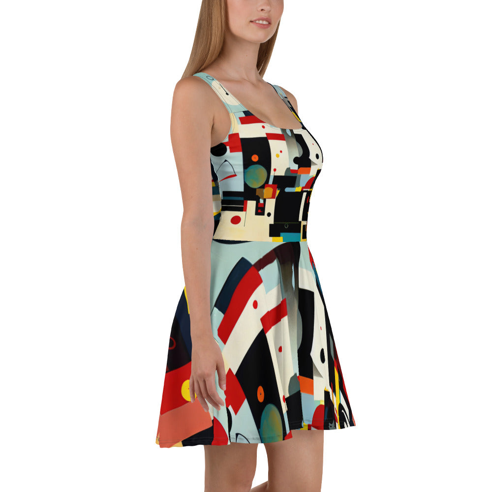 DMV 0152 Retro Art Skater Dress