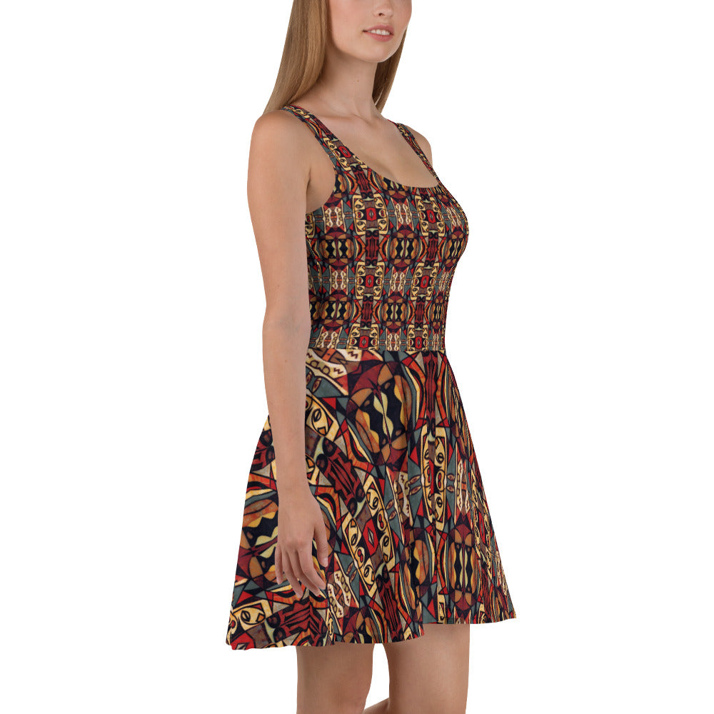 DMV 0174 Classic Boho Skater Dress