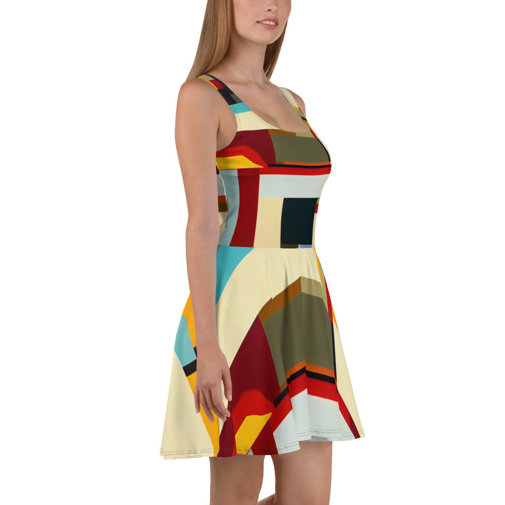 DMV 0182 Abstract Art Skater Dress