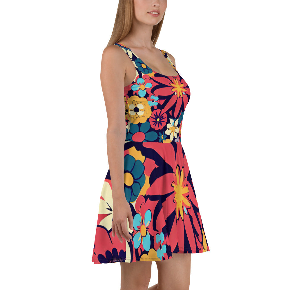 DMV 0392 Floral Skater Dress