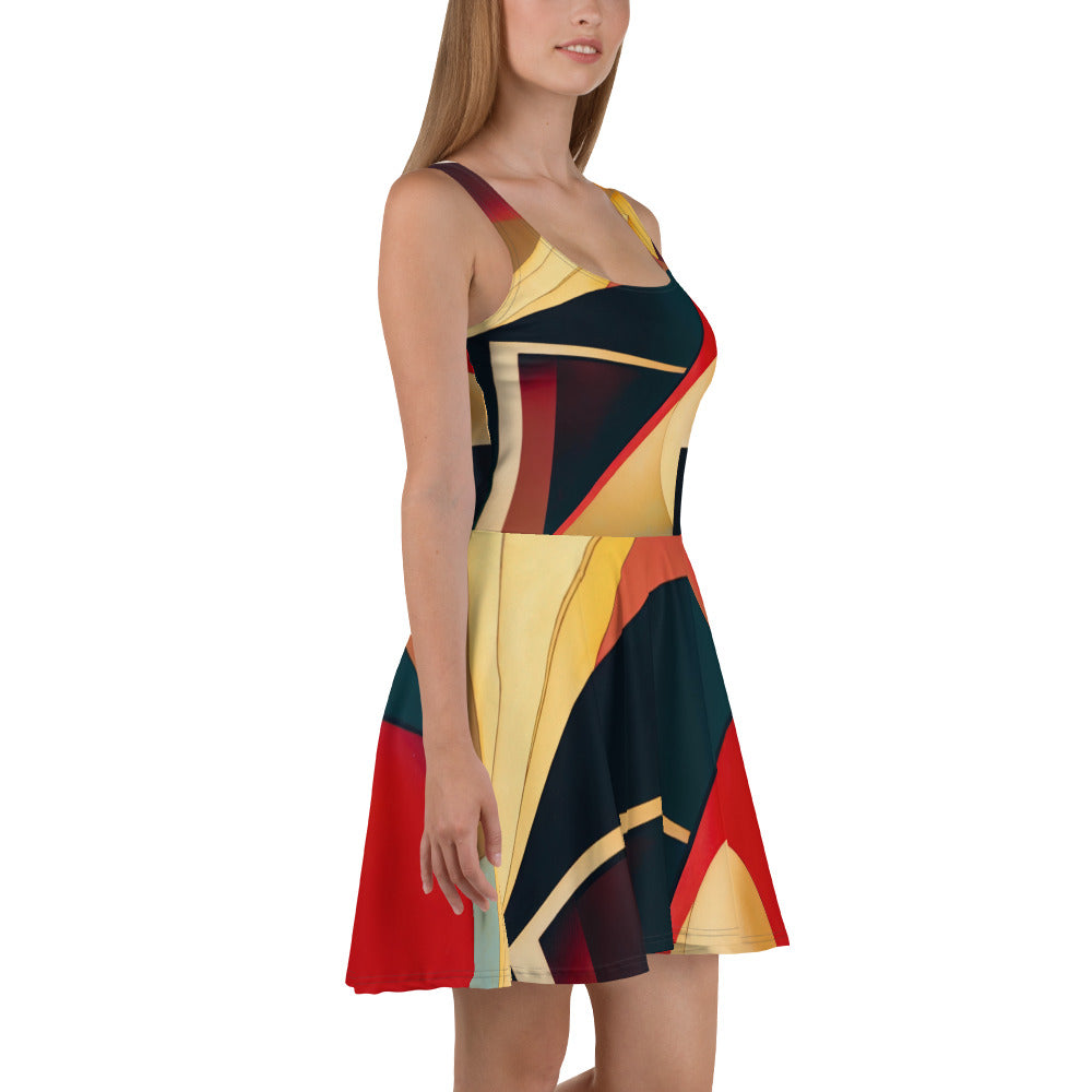 DMV 2079 Abstract Art Skater Dress