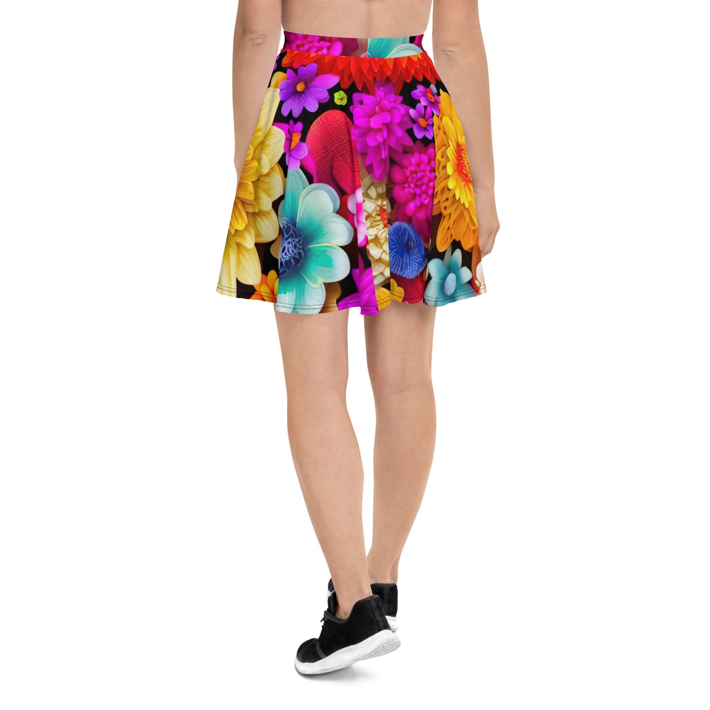 DMV 0238 Floral Skater Skirt