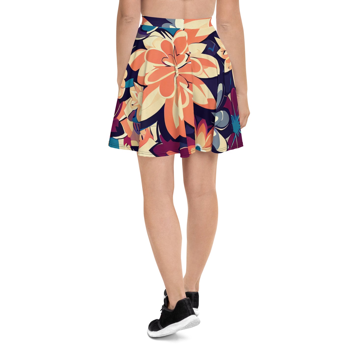 DMV 0253 Floral Skater Skirt