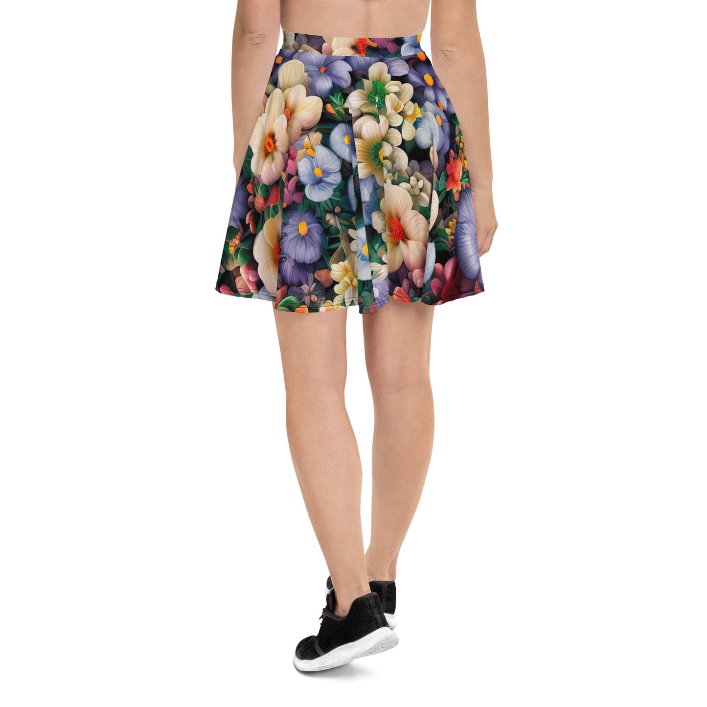 DMV 0114 Floral Skater Skirt