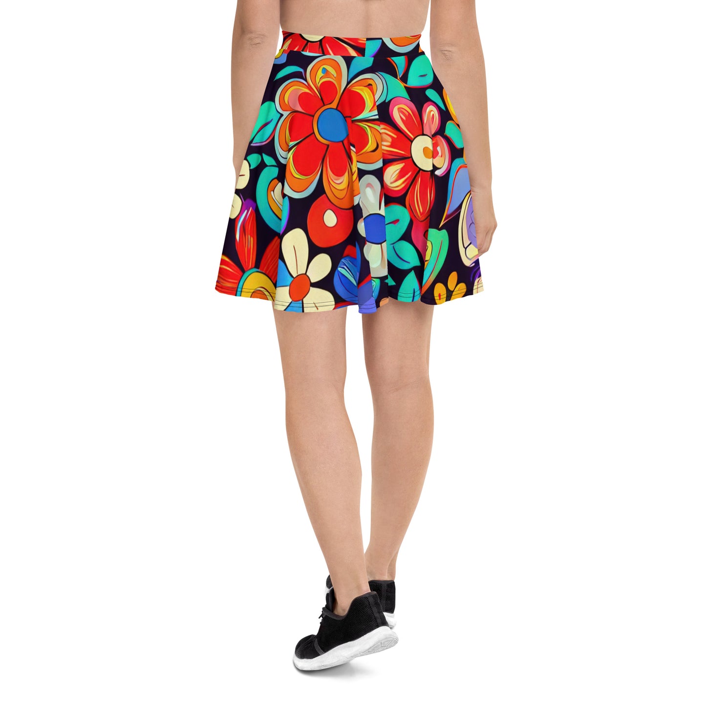 DMV 0257 Floral Skater Skirt