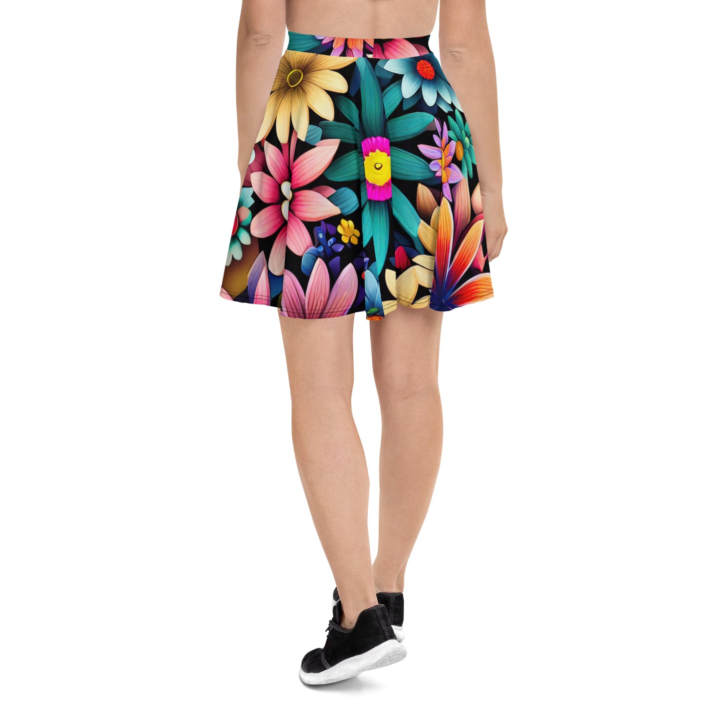 DMV 0265 Floral Skater Skirt