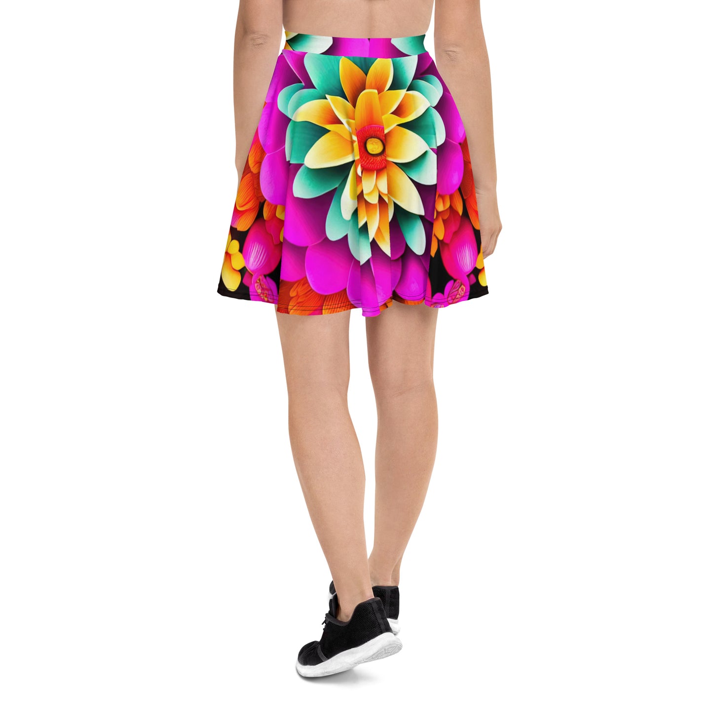 DMV 0250 Floral Skater Skirt