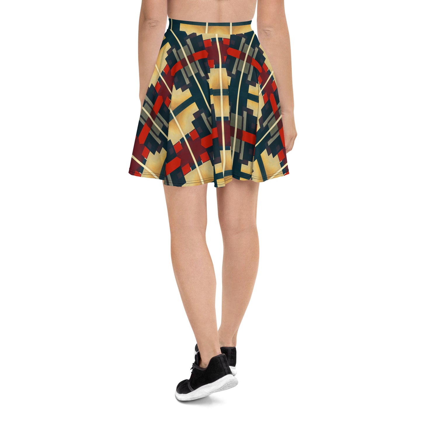 DMV 0186 Geo Boho Skater Skirt