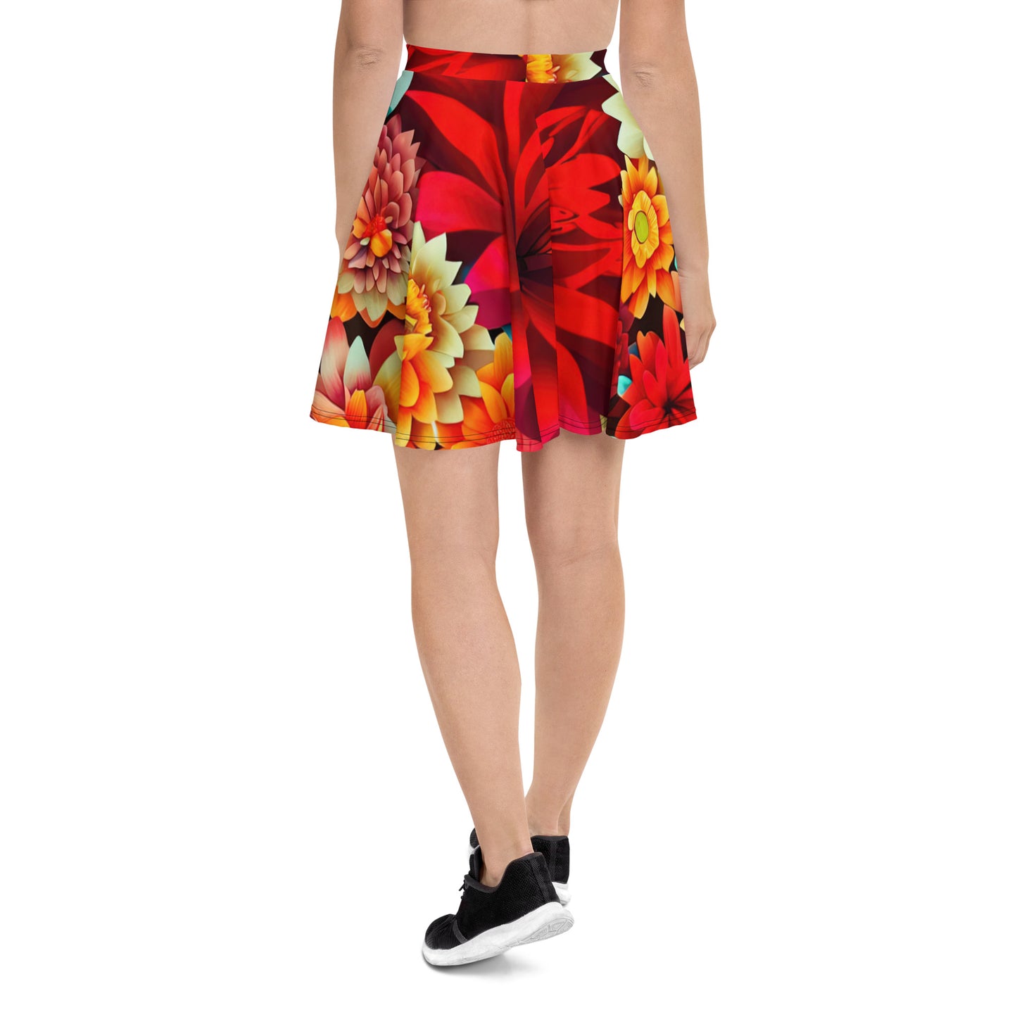 DMV 0419 Floral Skater Skirt