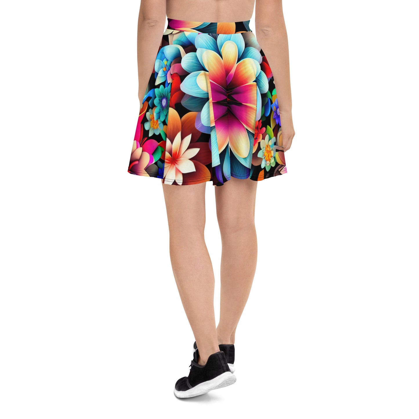 DMV 0907 Floral Skater Skirt