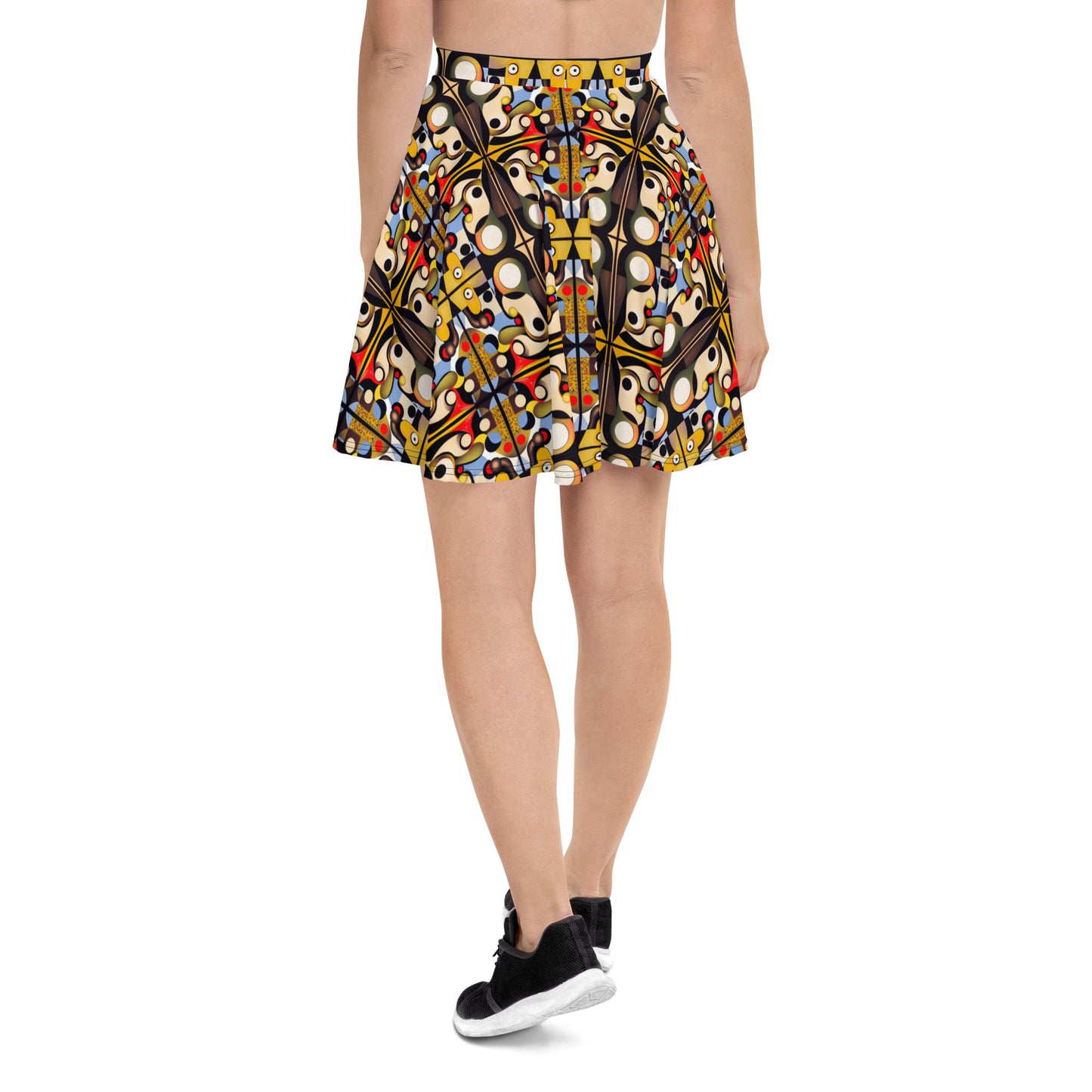 DMV 1724 Vintage Artsy Skater Skirt