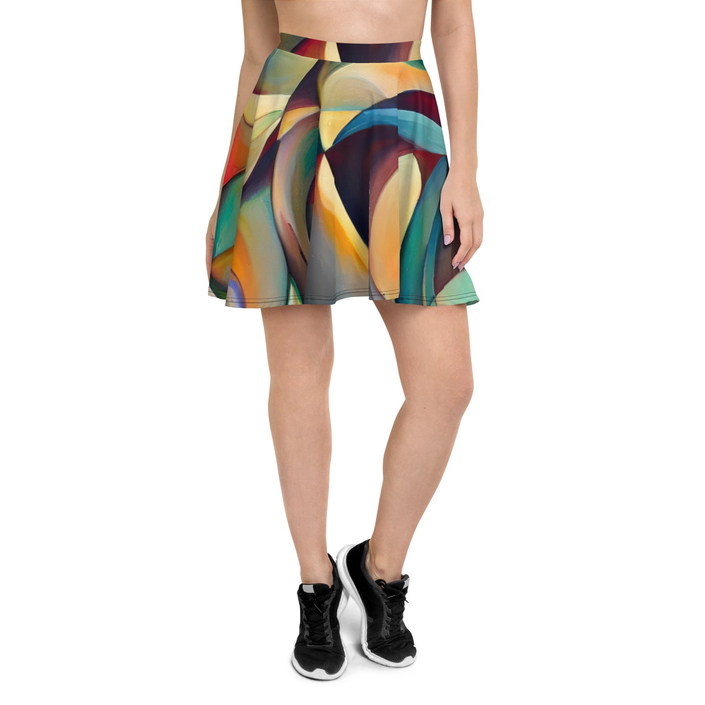 DMV 0243 Abstract Art Skater Skirt