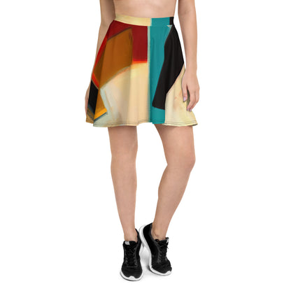 DMV 0282 Abstract Art Skater Skirt
