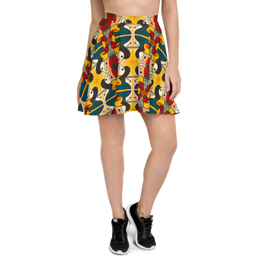 DMV 0281 Vintage Artsy Skater Skirt