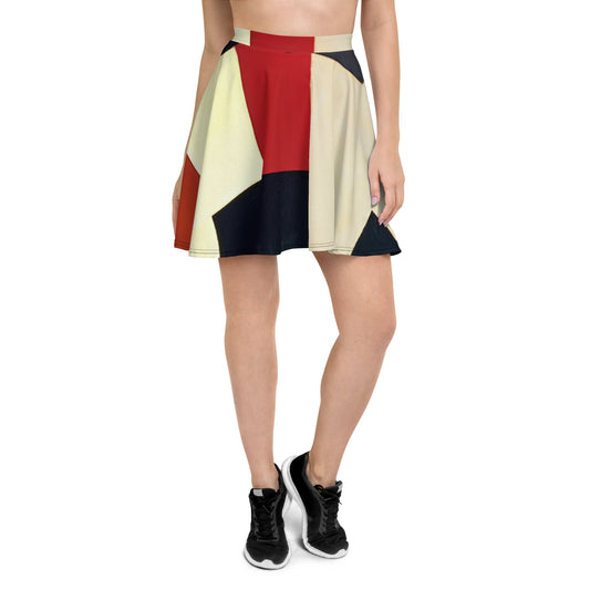 DMV 0212 Abstract Art Skater Skirt