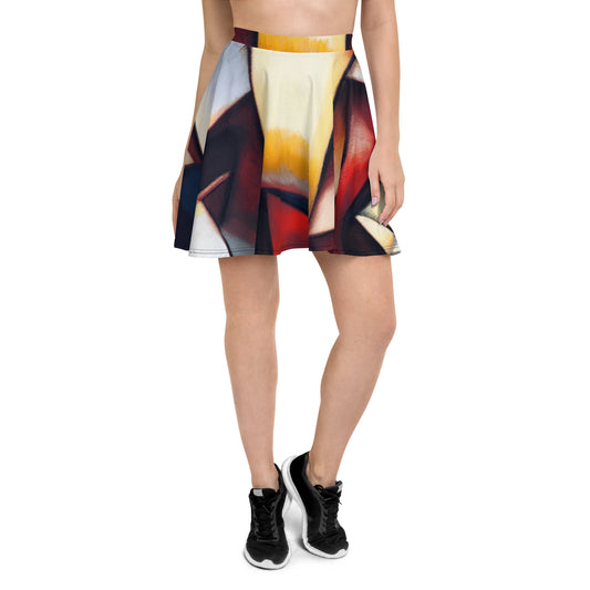 DMV 0067 Abstract Art Skater Skirt