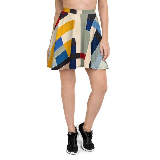 DMV 0072 Abstract Art Skater Skirt