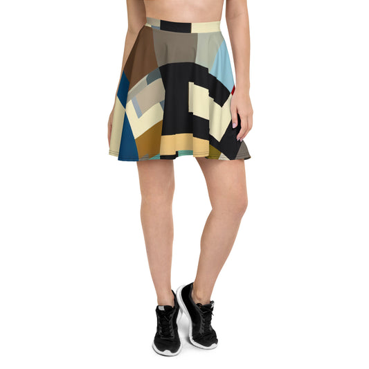 DMV 0008 Abstract Art Skater Skirt