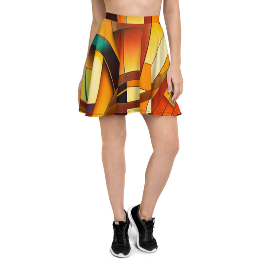 DMV 0048 Retro Art Skater Skirt