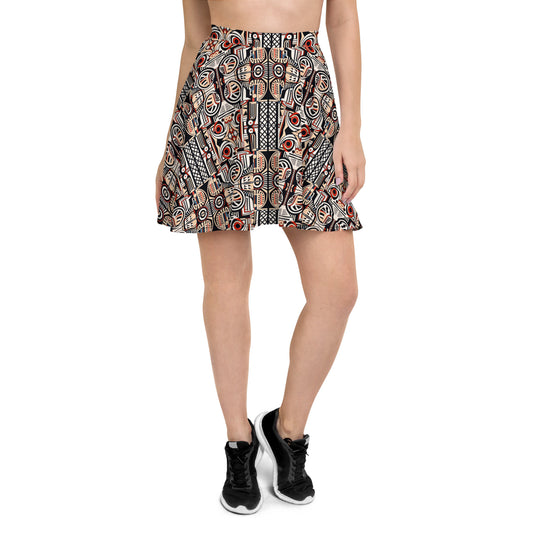 DMV 0274 Chic Boho Skater Skirt